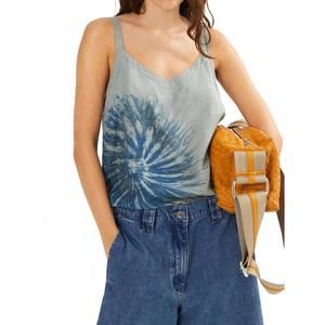 NEW RABENS SALONER maisa cartwheel camisole top in ocean combo